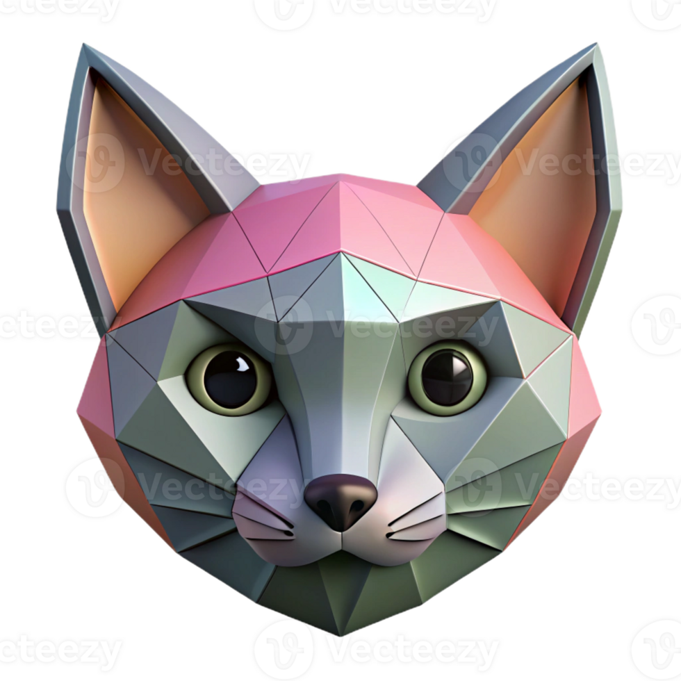 notable baroque Geometric cat face with triangular ears and whiskers. Crisp edges, minimal, with Scalable Design. professional png