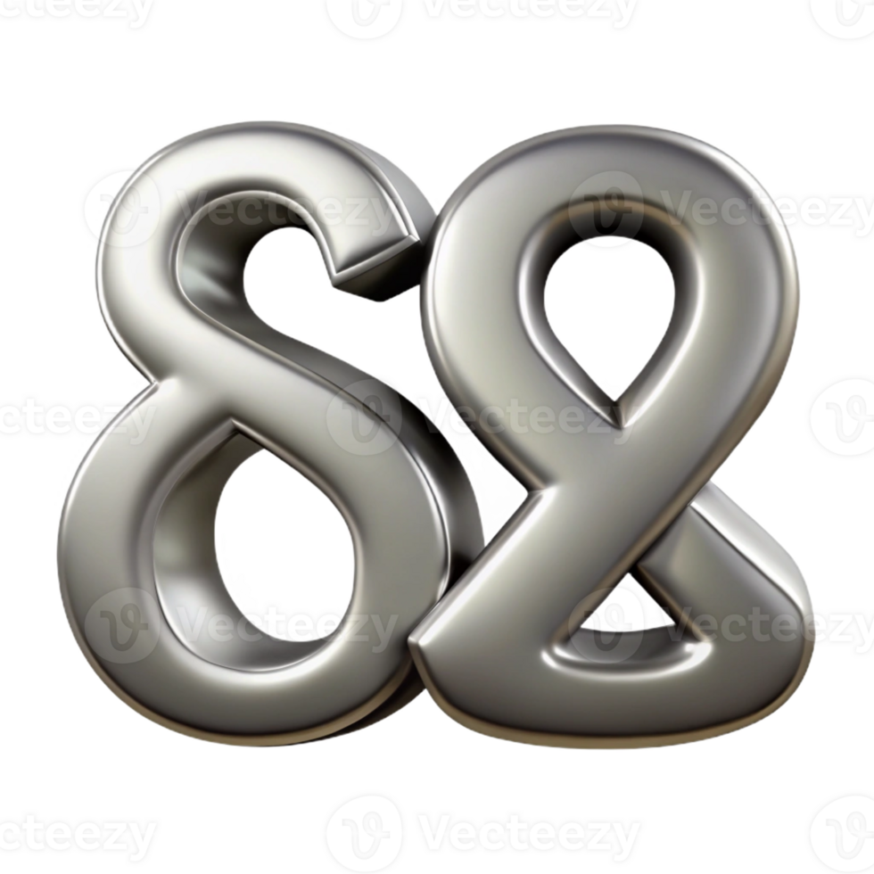 majestic melancholic modern Scalable ampersand symbol, symmetrical design. Flat silver with Scalable Design. expertly shot png