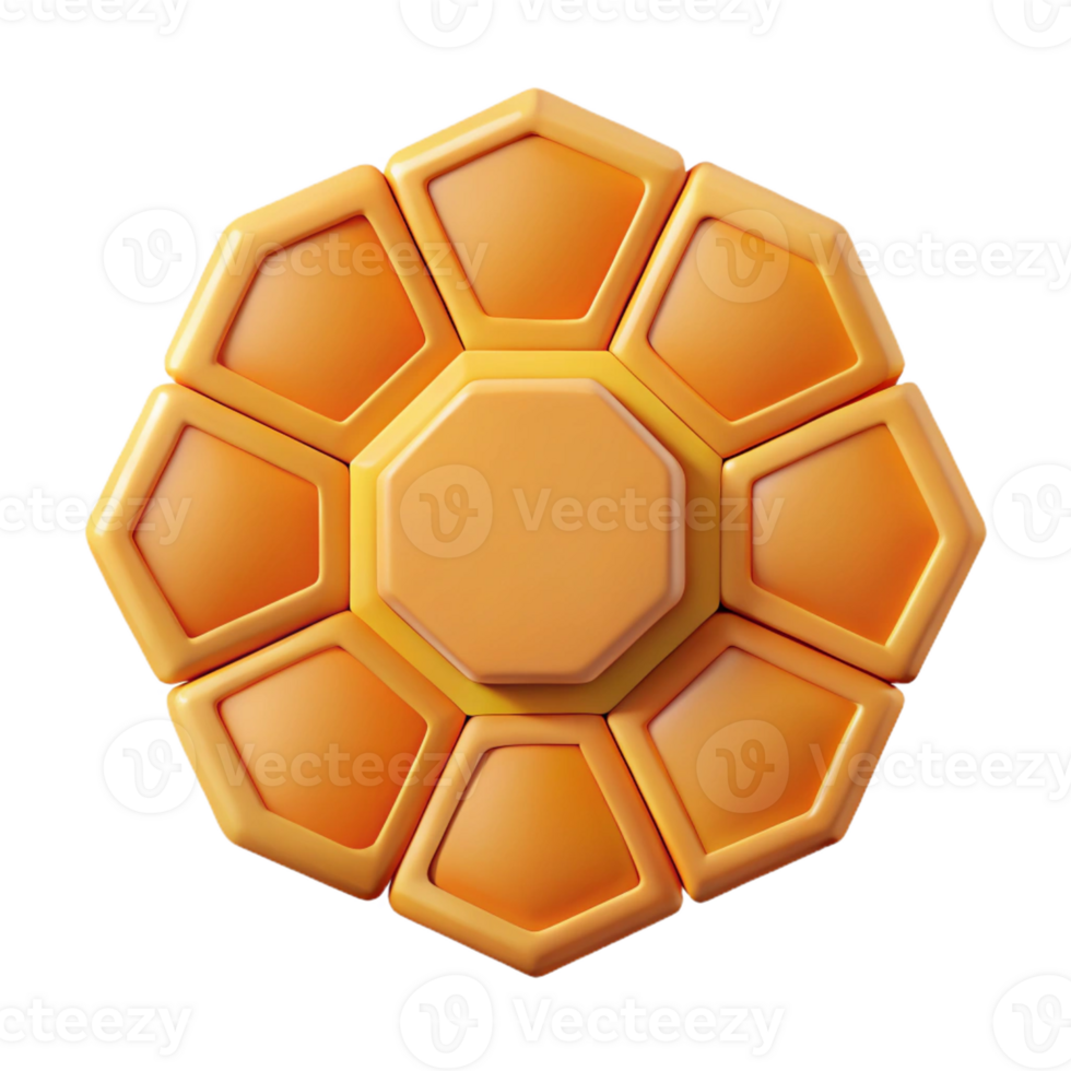 glorious reflective bohemian Honeycomb pattern, geometric, crisp edges, flat color with Scalable Design. expertly shot png