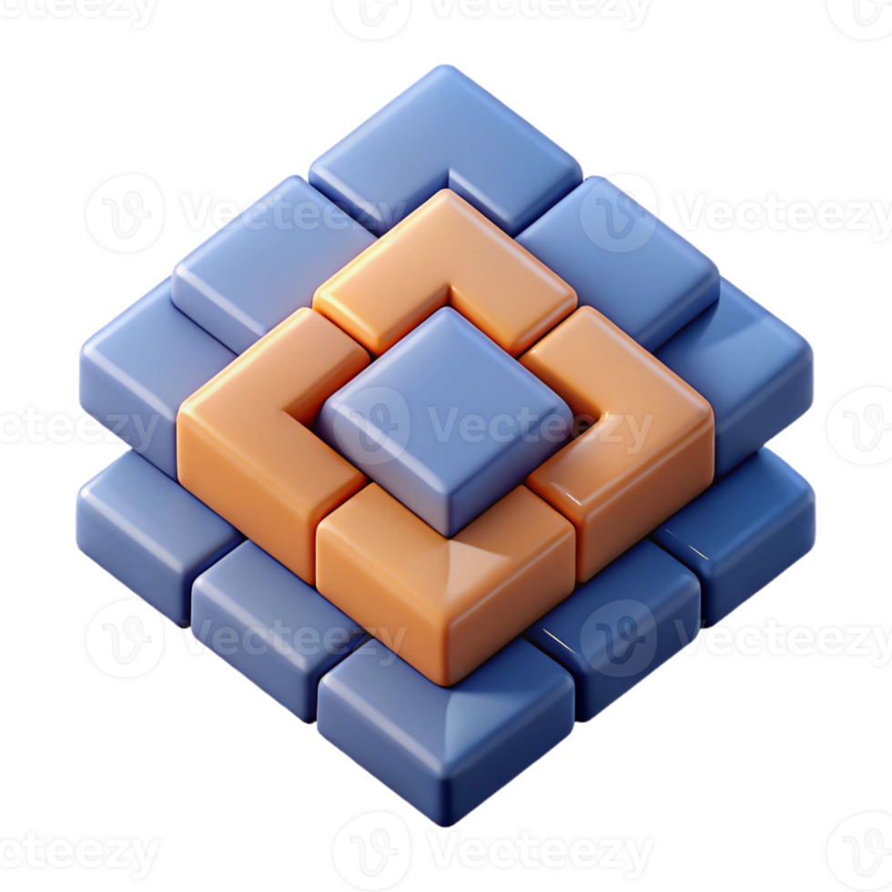 magnificent baroque Geometric pattern of overlapping squares. Single-weight stroke, symmetrical. Flat color with Scalable Design. flawless png