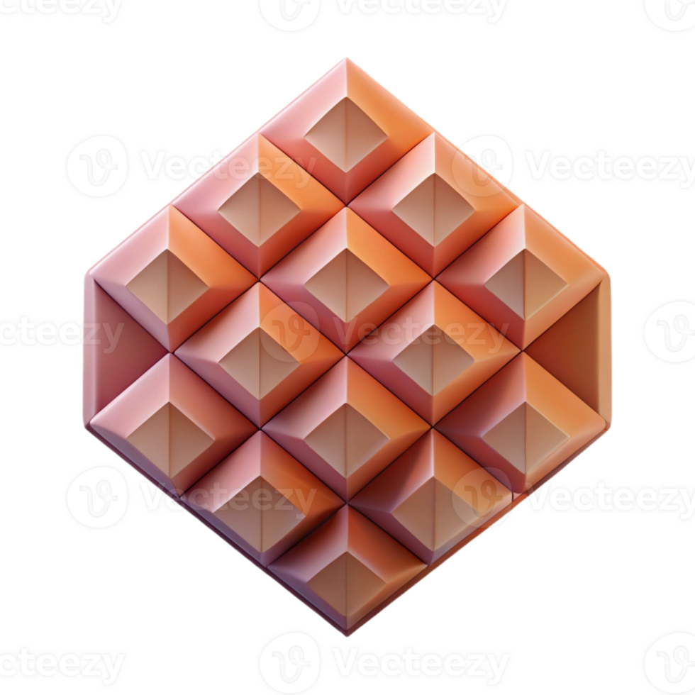wonderful whimsical organic Spiral made of squares, single-weight stroke with Scalable Design. authentic png