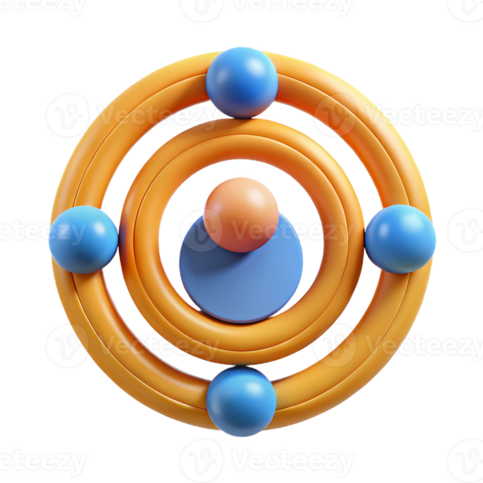 sumptuous intense geometric Location pin icon with a circular base. Flat color, with Scalable Design. 8K png