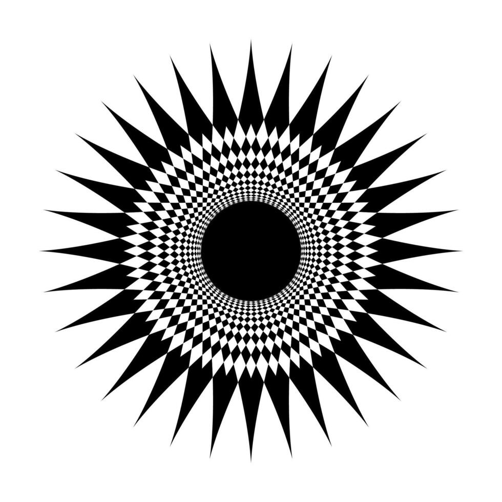 star shape swirl isolated on white, radius art line star swirl and cycle wave, optical line wave twirl black circle, dynamic motion curve of lines flowing wave, lines wave shaped star vector
