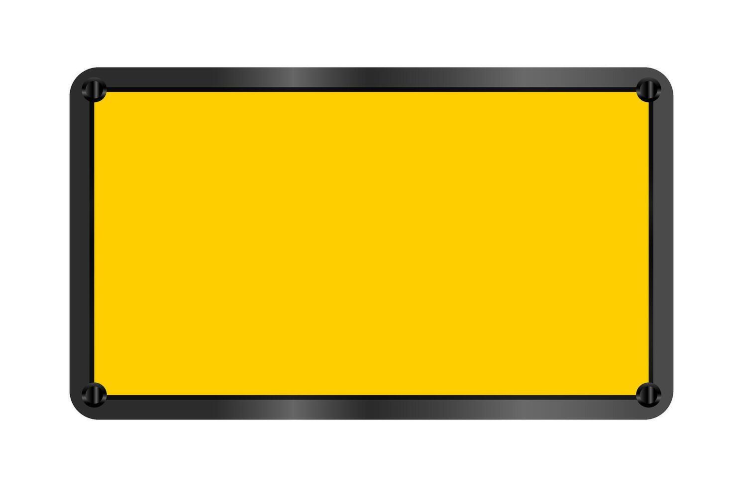 yellow square emblem notice isolated on white background, empty warning sign template, blank triangle emblem notice for warning sign, logo, symbol and text, illustration for design copy space vector
