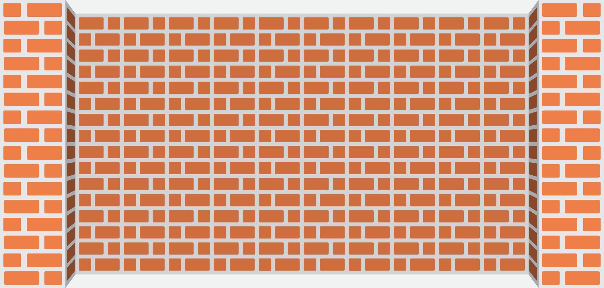 wall red brick pastel color for background, concrete wall with brown bricks post for backdrop, pattern brick on wall structure of architecture, brick pillars blocks of cement wall red, pillar bricks vector