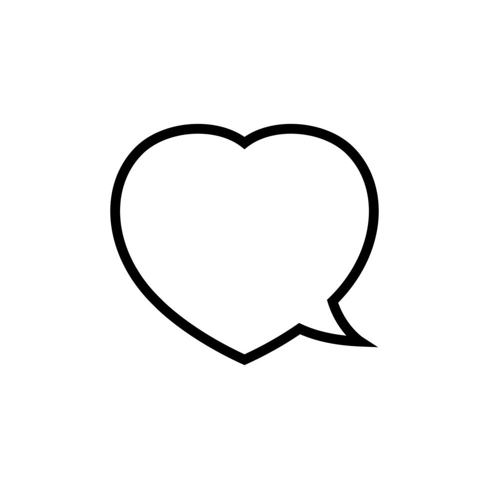 speech bubble heart shape isolated on a white vector