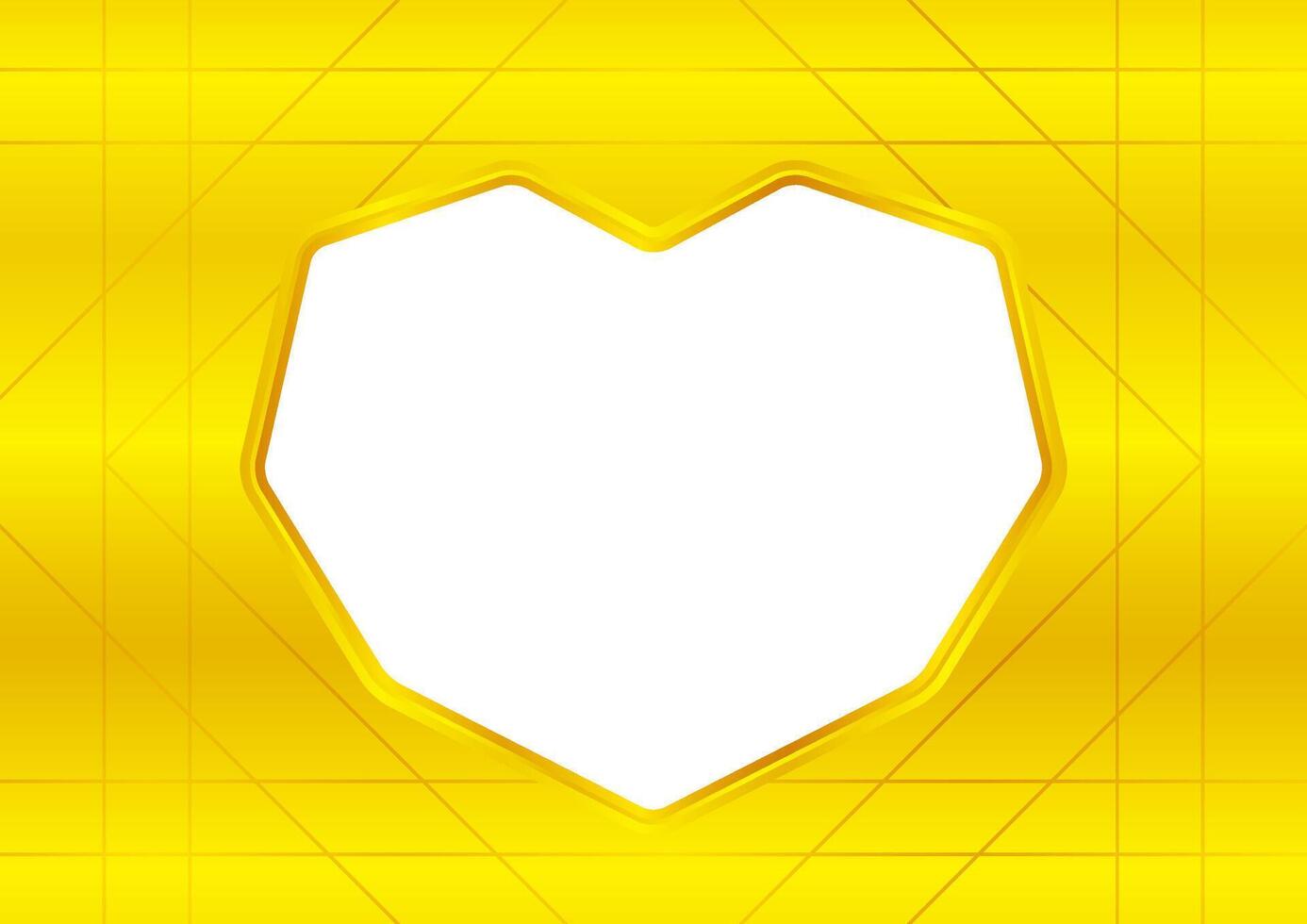hearts shape white on gold background, white frame shaped heart on golden texture for greeting card paper, luxury heart shape golden decoration valentines graphic, cute heart border shape copy space vector