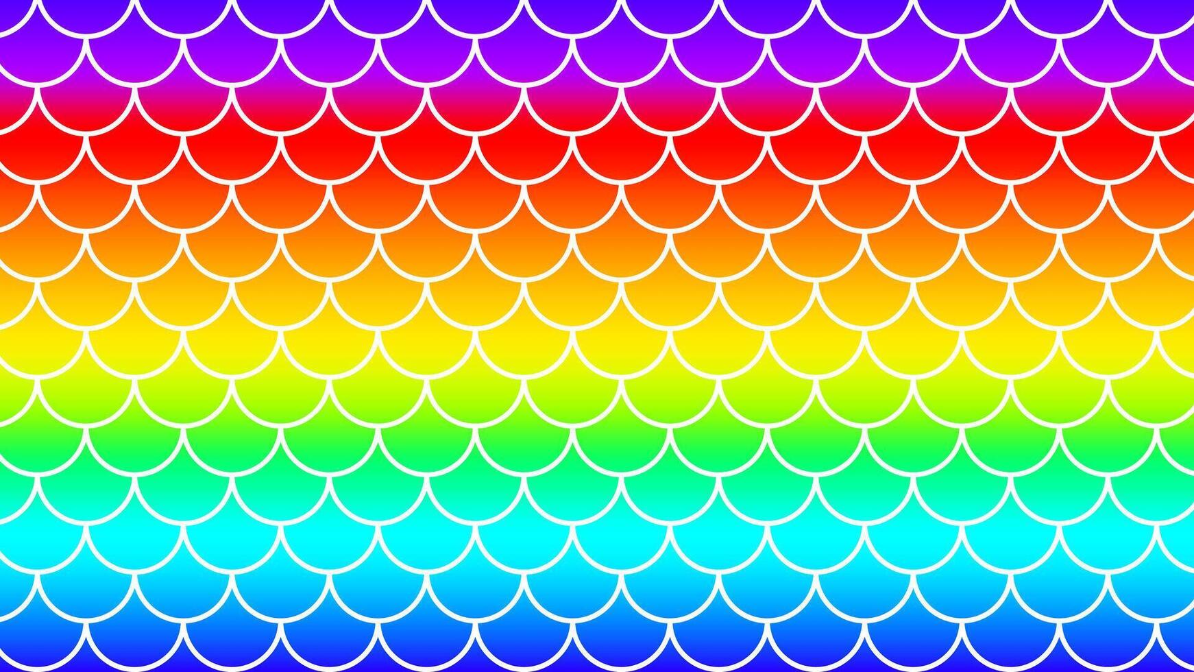 mermaid pattern on rainbow colorful background, fish scale pattern art line on rainbow background, mermaid tail pattern line vector
