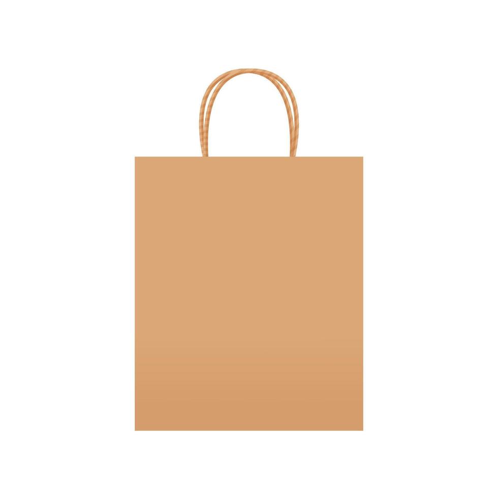 brown kraft paper bag eco blank, template of eco bag kraft paper brown package, brown bag packaging template, illustration empty eco paper bag mock up template for graphic design vector