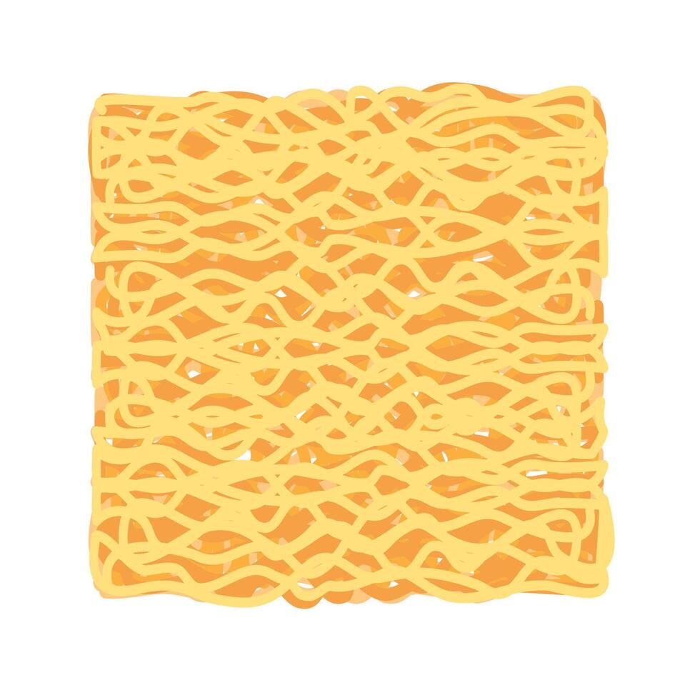 instant noodles cube isolated on white, illustration ramen cubes or noodle for clip art, instant noodle rectangular block for fast food, ramen simple and flat drawing for icon vector