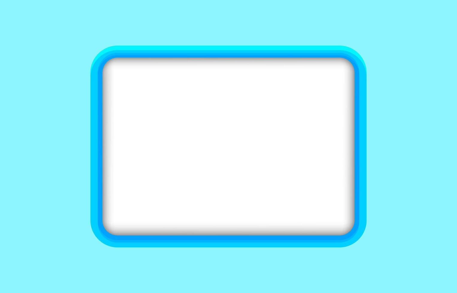 modern rectangle frame light blue and white for banner background, banner frame rectangle shape for message, blue square with white frame for copy space, modern blue frame for text vector