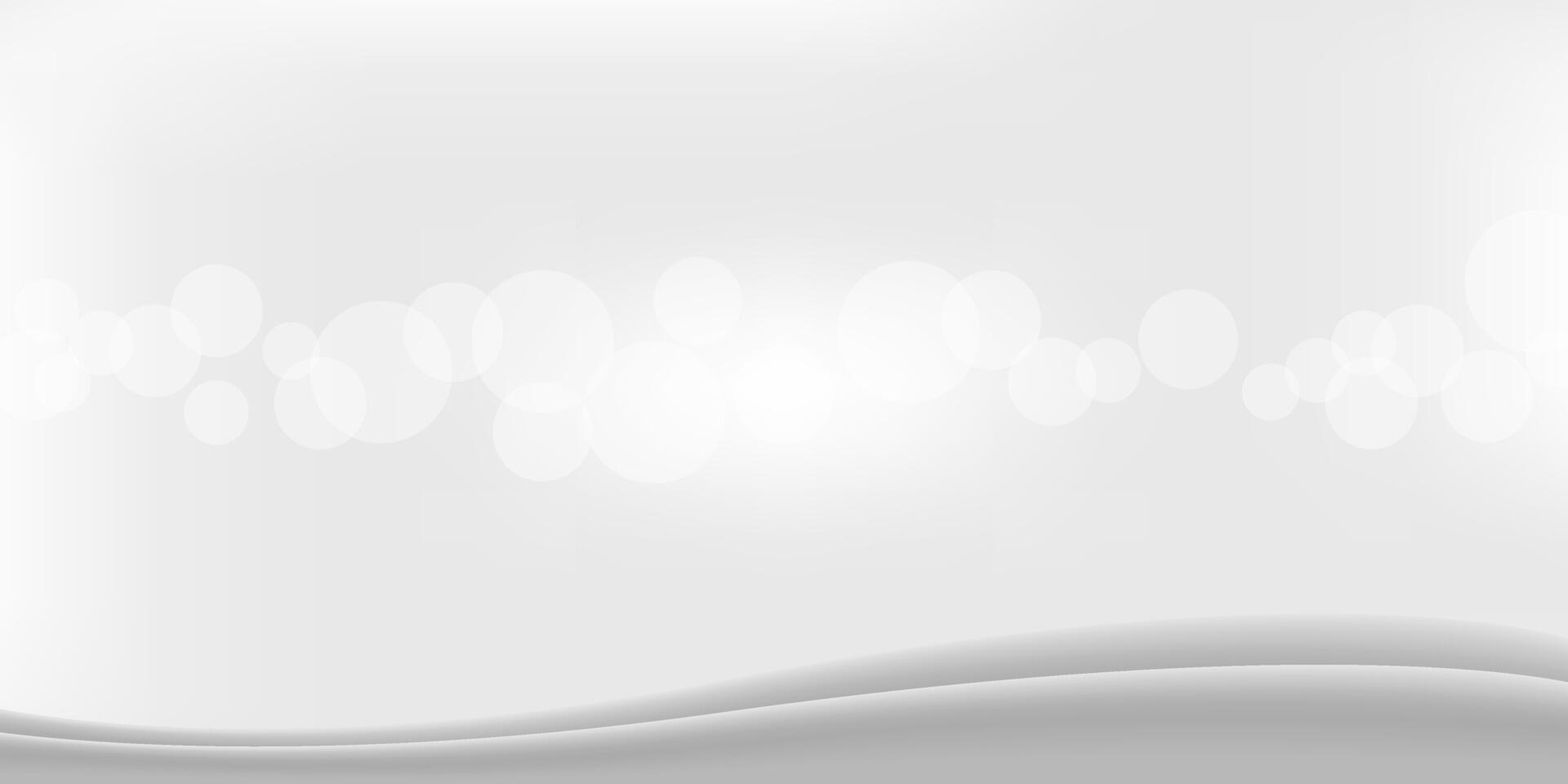bokeh soft grey for background banner and copy space, bokeh bright grey with graphic curve wave for banner, smooth and soft white grey modern for wallpaper vector