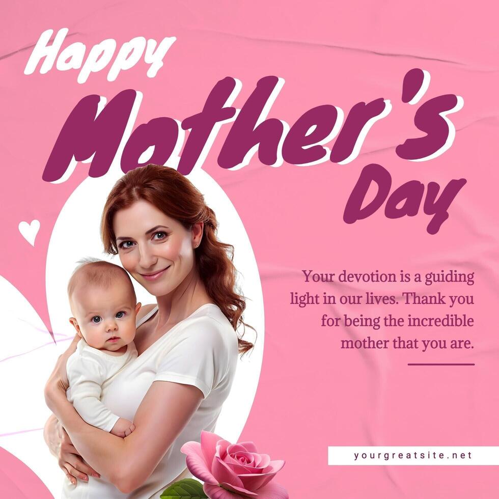 Pink Mother's Day Instagram Post template