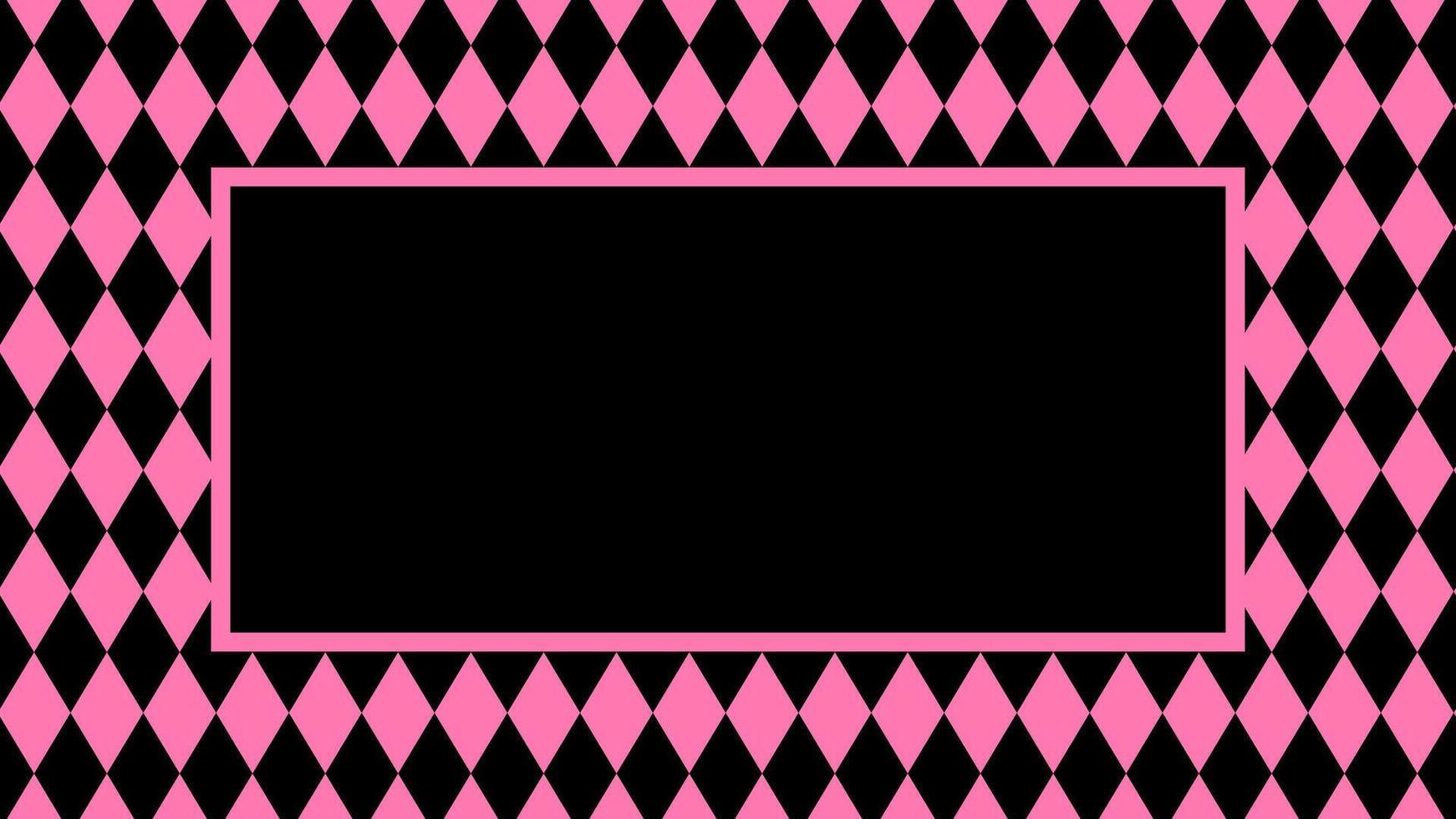 banner pink black rhombus pattern for background, black pink frame for cosmetics banner background, black pink in pattern diamond rhomb shape vector