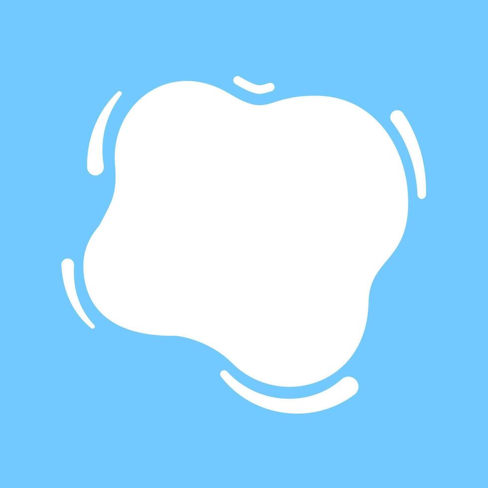 milk blob shape on light blue soft for banner copy space, aqua background, white milk blob splash on pastel blue, water blobs droplet wave shape for banner, milk blob simple graphics vector