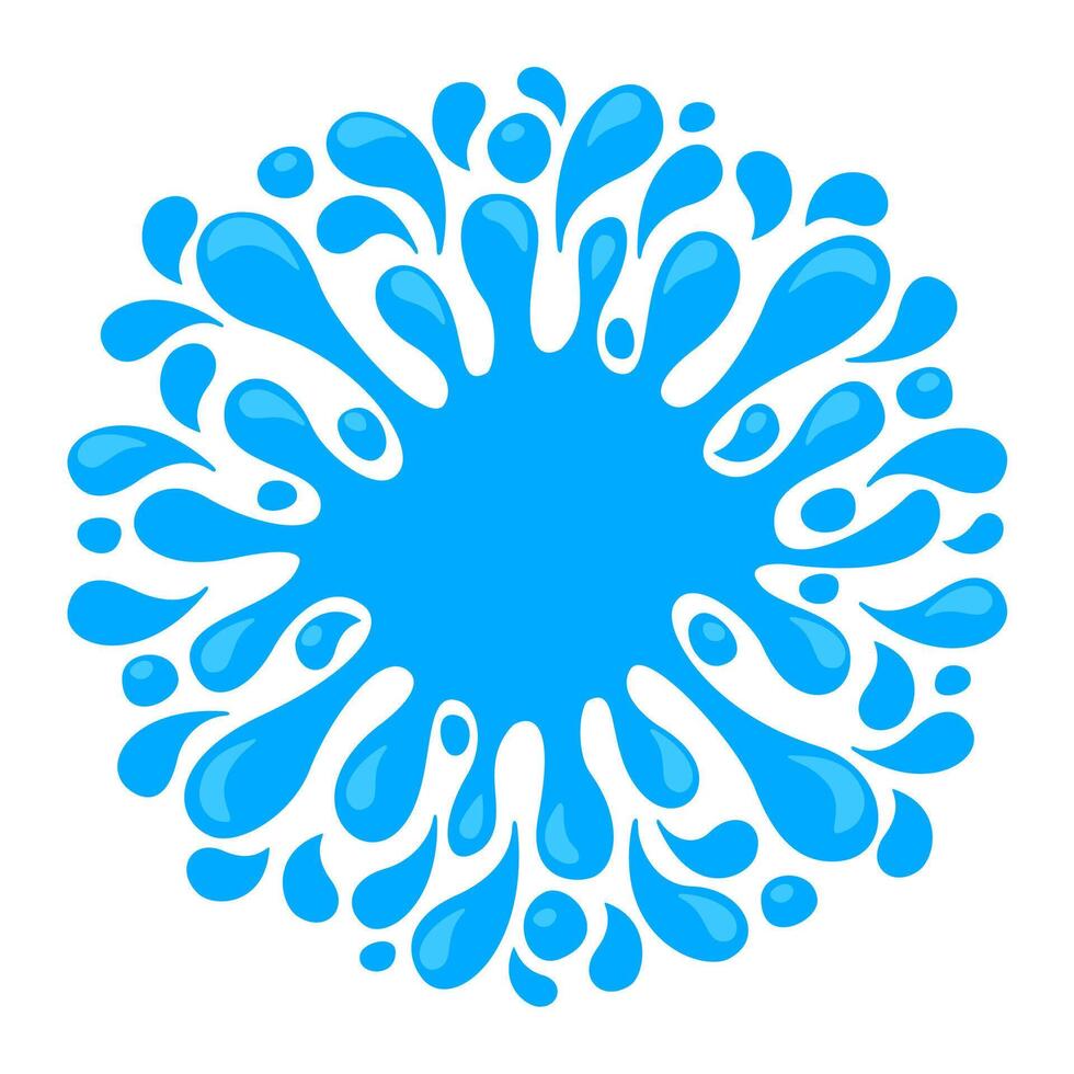 water drop splash blob isolated on white background, splash of water for element banner, water drop splatter simple for songkran festival copy space, splash water drop symbol for graphic banner design vector
