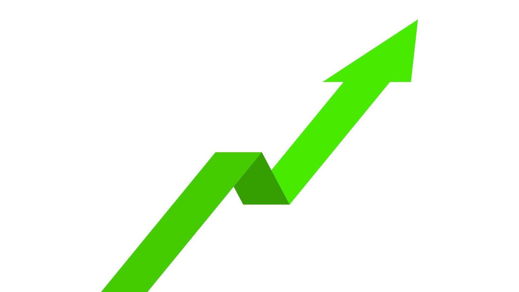 arrow green pointing up icon isolated on white background, graphic green arrow flat symbol, green arrow modern pointing up for clip art, illustration arrow logo for direction growth up business chart vector