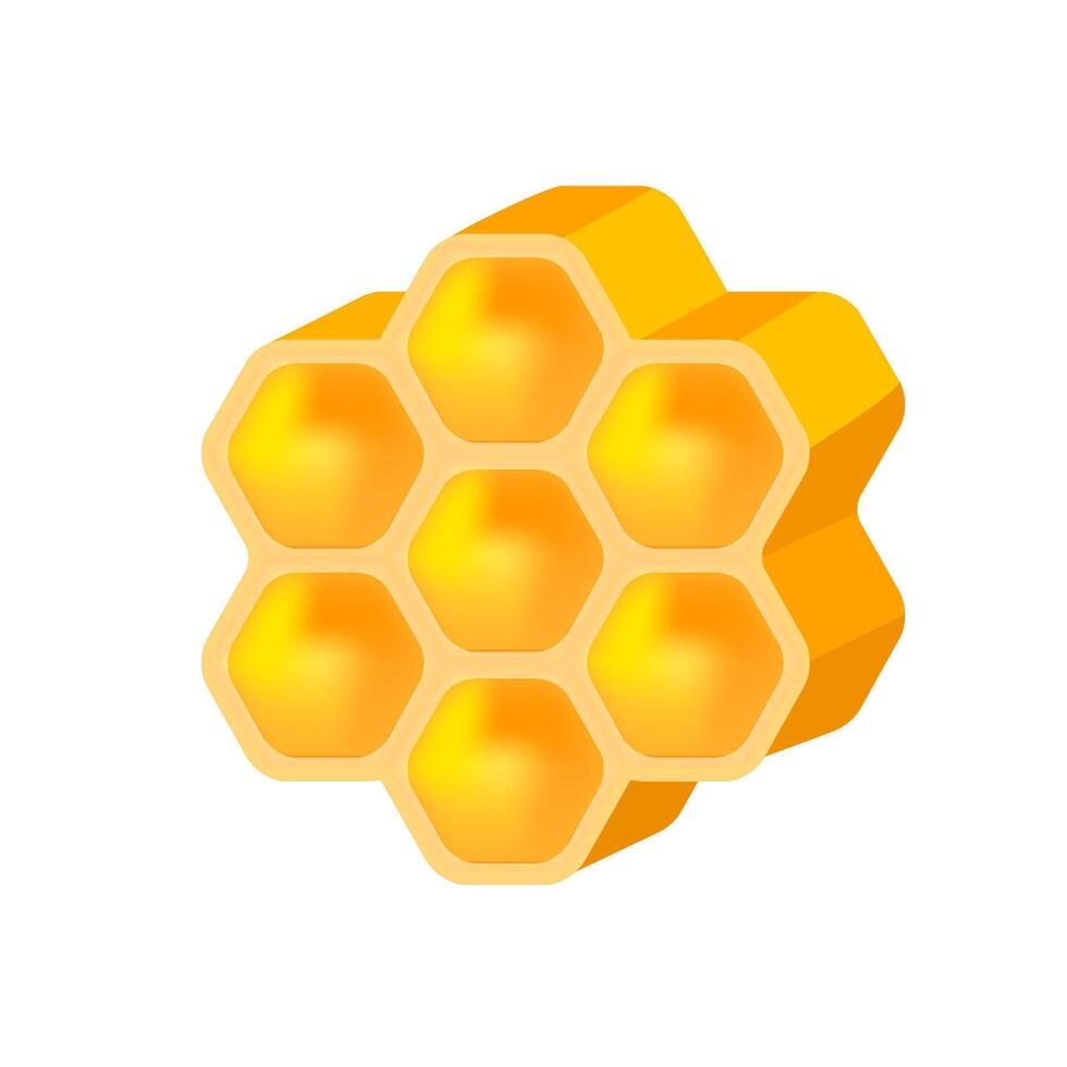 honey bee isolated on white, illustration honeycomb shape, beehive icon, hive yellow gold, clip art honey bee hexagon shaped for element logo design, symbol honeycomb natural vector