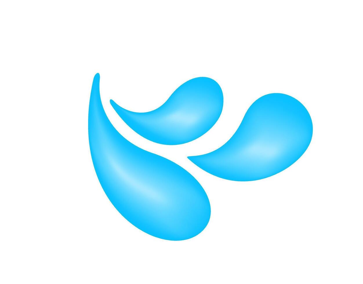 water drop splash, splash of water for element logo and icon, water drop splatter simple image for banner songkran festival, splash water drop symbol for graphic ad design vector