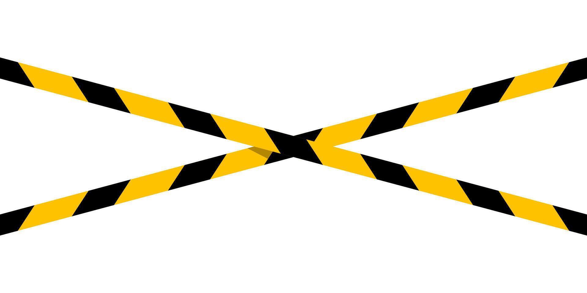 caution tape line stripe and copy space for banner, barricade tape, caution tape yellow black stripe isolated on white background vector