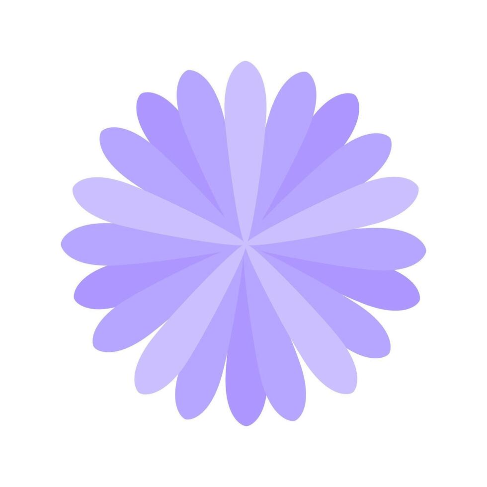 flower purple simple shape isolated on white background, purple flowers single, petals flower purple for clip art, illustration flower for kids, flower petals graphic vector