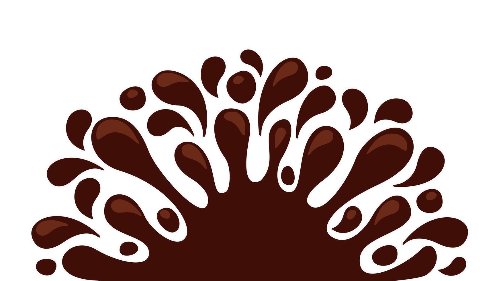 chocolate brown splash blob, drop brown liquid vector