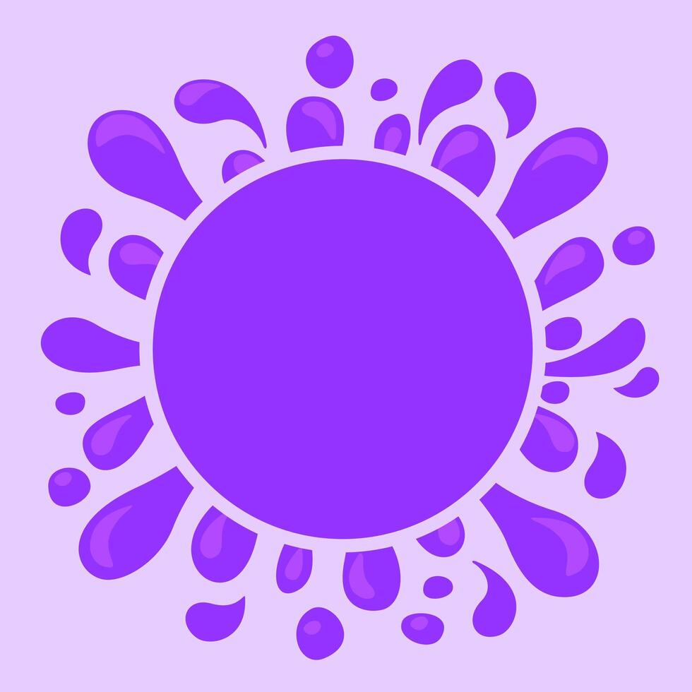purple splash grape juice and circle for copy space background, graphic water blob for design banner of vine packaging, grape juice splash purple drop, water blob splash flow simple shape vector