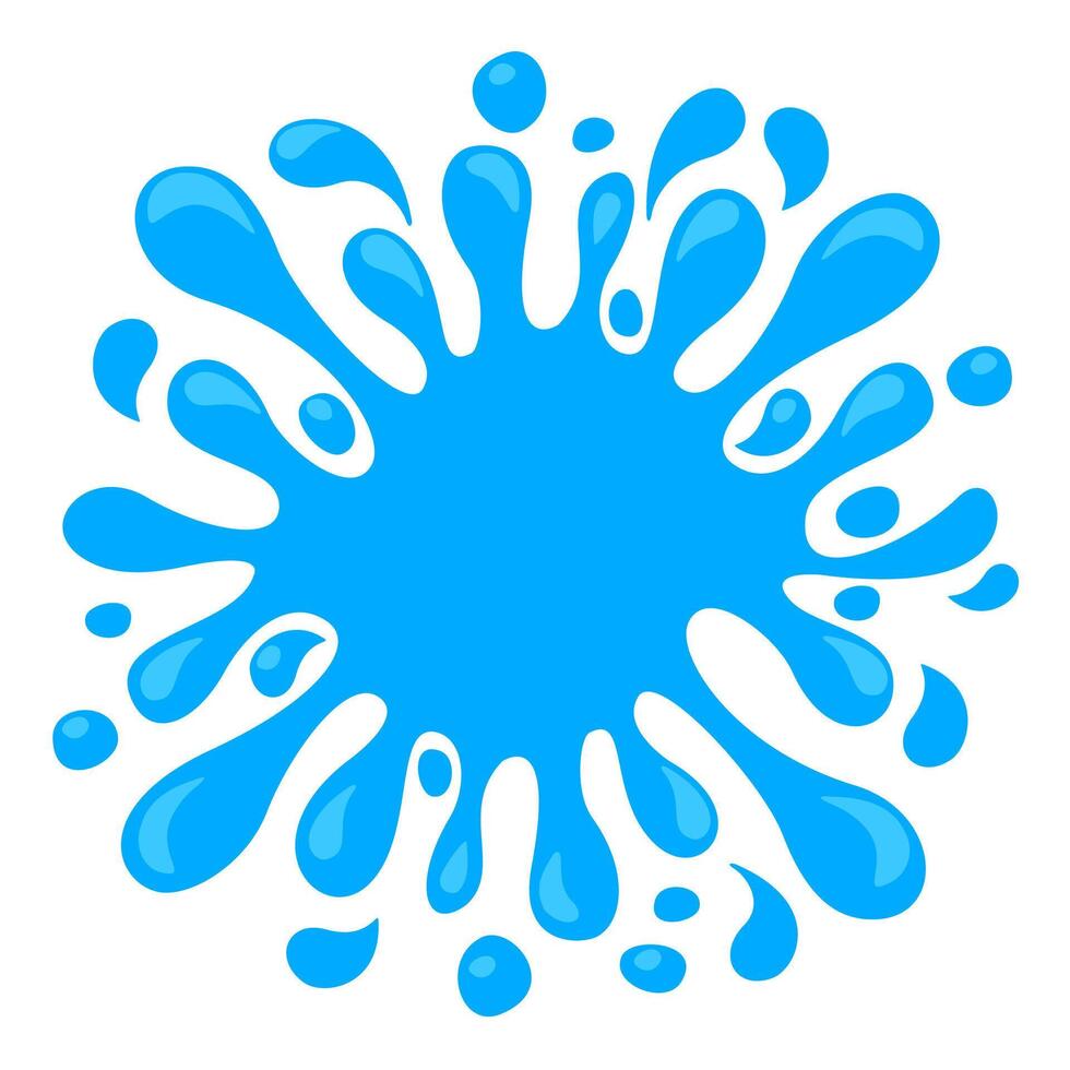 water drop splash blob isolated on white background, splash of water for element banner, water drop splatter simple for songkran festival copy space, splash water drop symbol vector