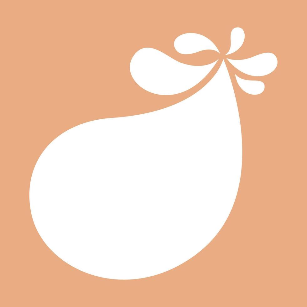 blob shape on brown pastel soft for banner copy space, aqua background, white milk blob splash on cocoa brown, water blobs droplet wave shape for banner, milk blob simple for graphic ads vector