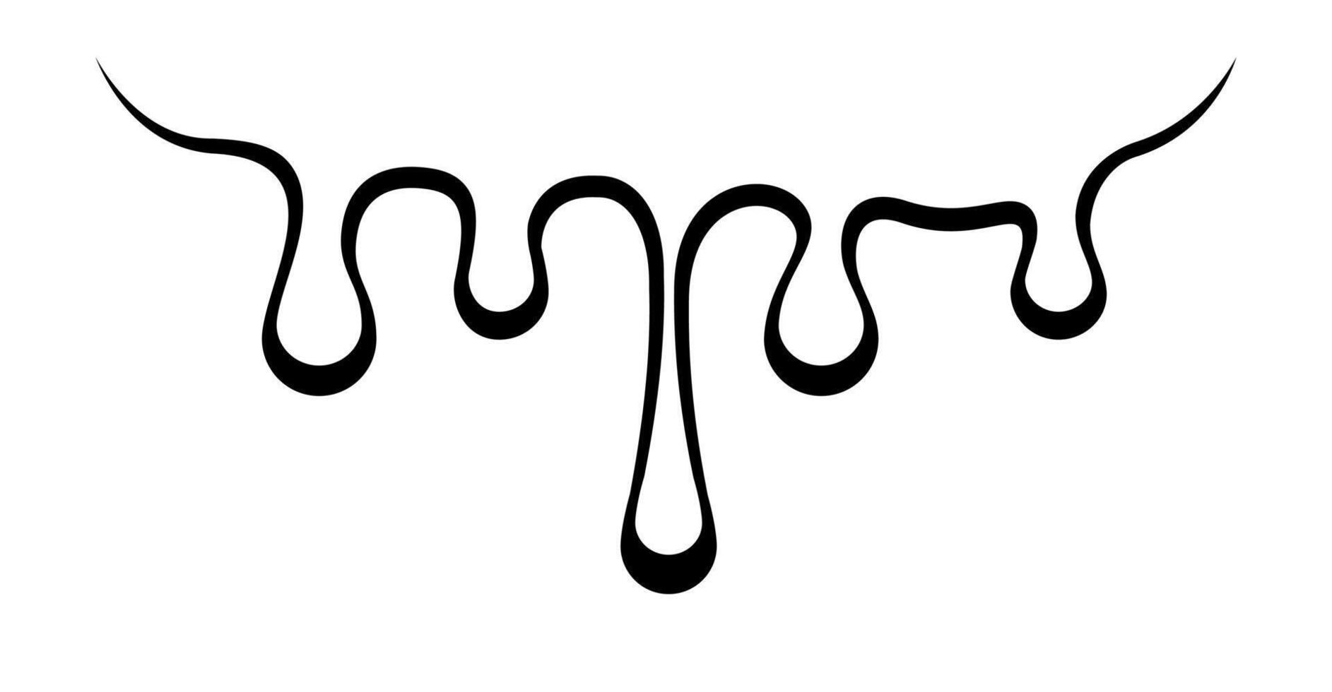 art line fluid shape black color isolated on white for graphic design, border line splash stain blob, clip art of liquid flow, art lines water drop fluid flowing, black liquid art line shape vector