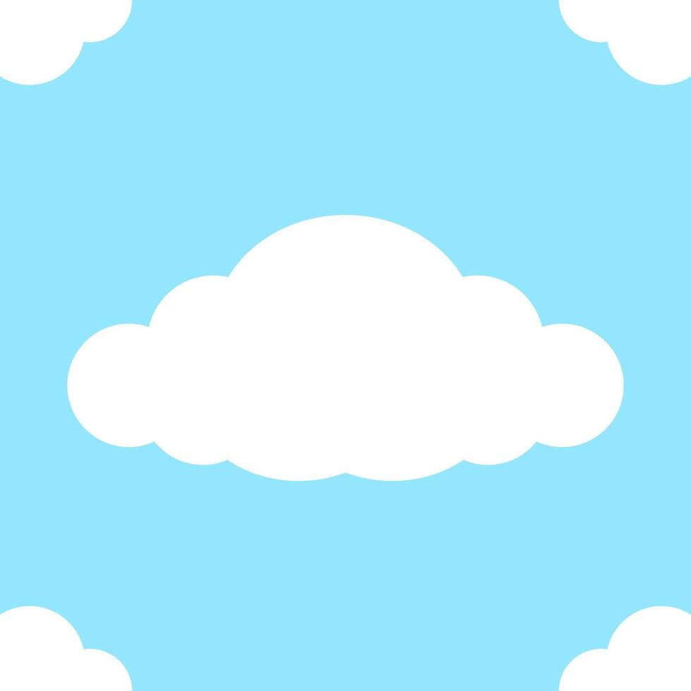 cute clouds seamless on pastel square blue color background, soft blue pastel with cloud cute and beautiful, white cloud on pastel colors blue theme for wallpaper pattern, blue soft and clouds cartoon vector