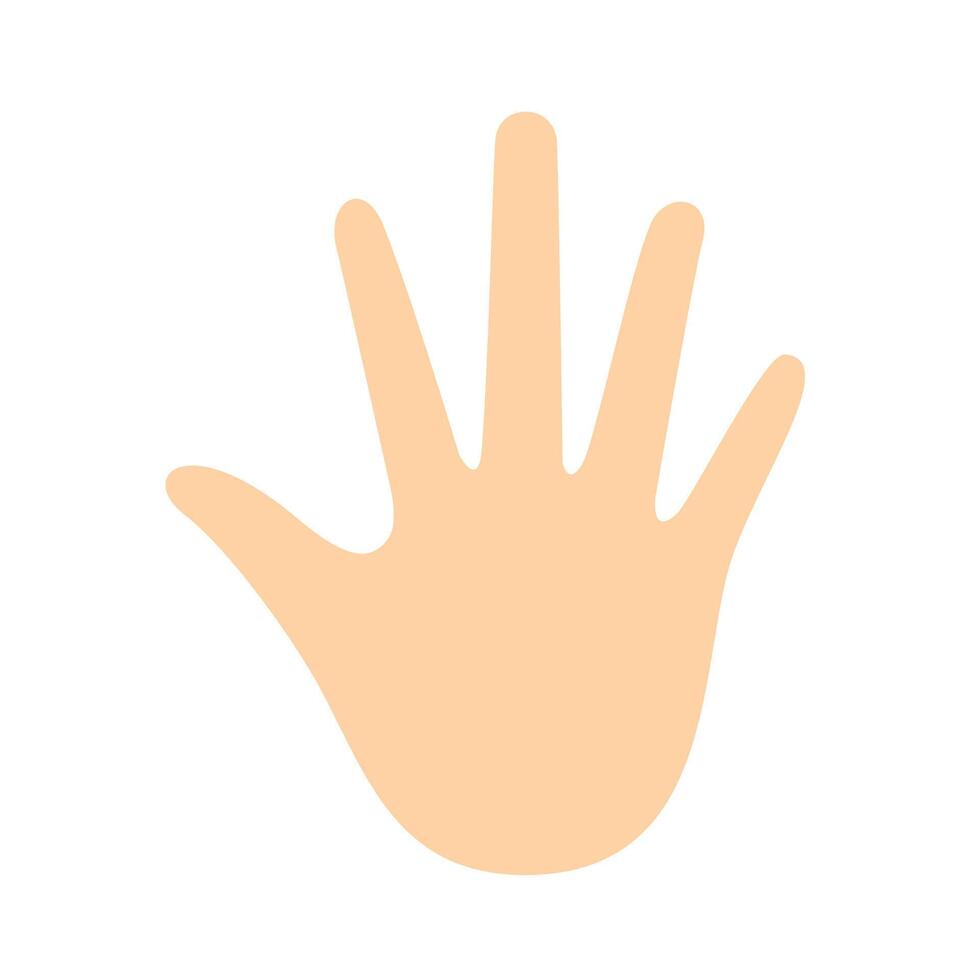 hand clip art, cute hand for infographics, illustration hand simple flat, hands picture for kindergarten child learning, single hand image for flash card of preschool kids vector