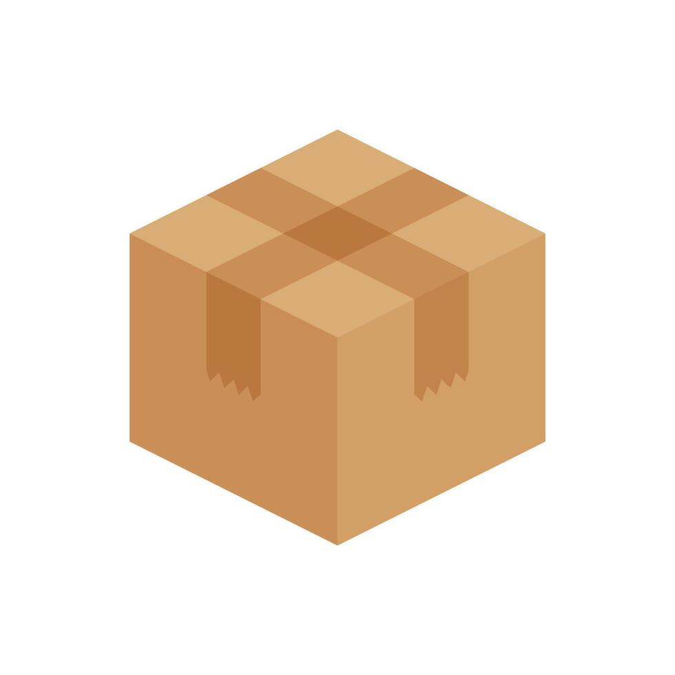 crate boxes 3d, cardboard box brown, flat style cardboard parcel boxes, packaging cargo, isometric boxes brown, packaging box brown icon, symbol carton box isolated on a white vector