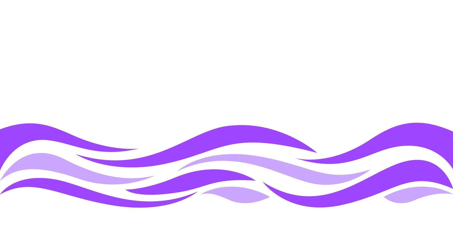 wave form graphic purple color, water waves purple for background, purple graphic ripples pattern for banner background, copy space vector