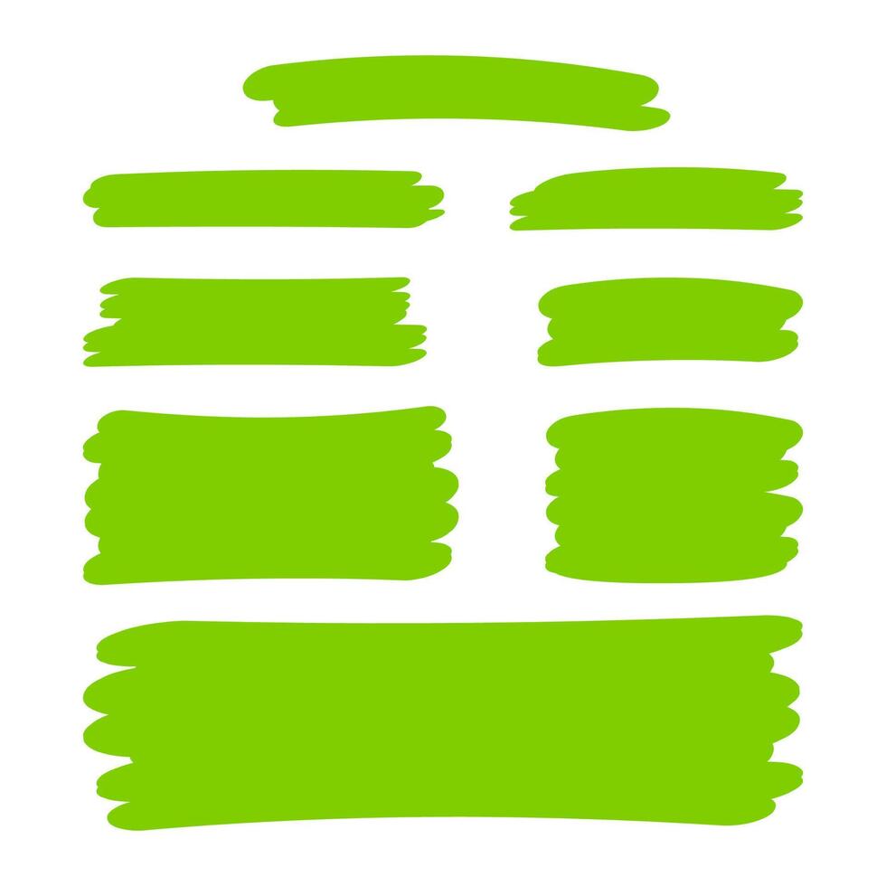green bright stripes brush paint for scribble marker, brushstroke painting green pastel soft color, green watercolor brush art, paintbrush green strip paint vector
