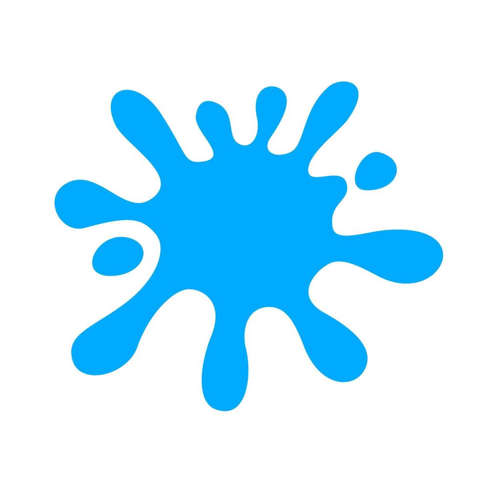 water drop splash isolated on white, splash of water for element logo and icon, water drop splatter simple image for banner songkran festival, splash water drop symbol vector