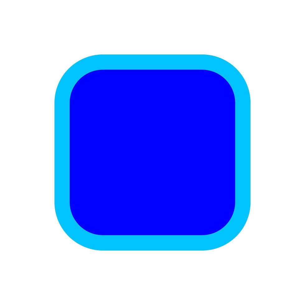 button square shape blue for buttons games play isolated on white, blue modern buttons square simple, square button blue flat style icon sign for applications, buttons square for website or app symbol vector
