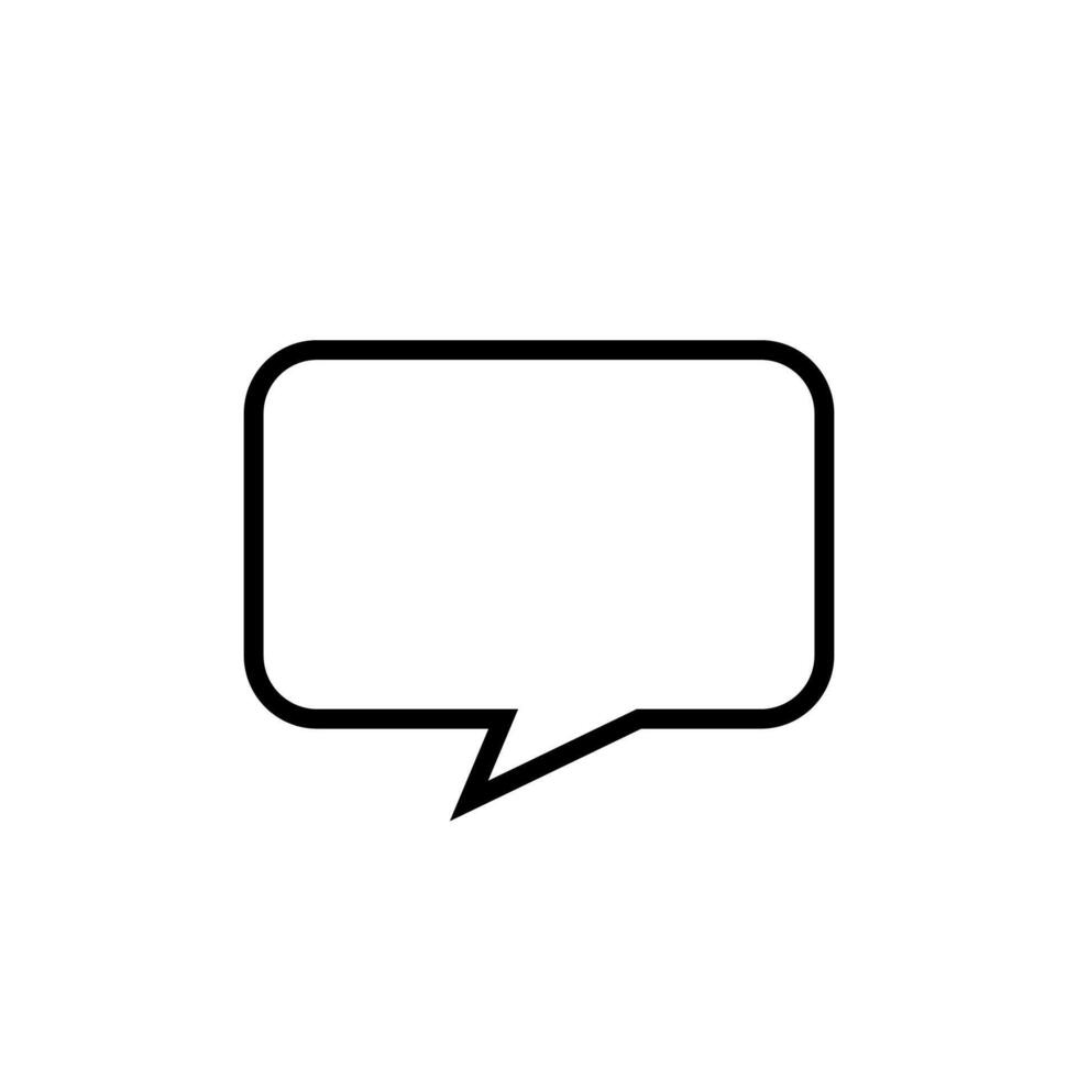 speech bubble isolated on white, speech balloon square sign vector
