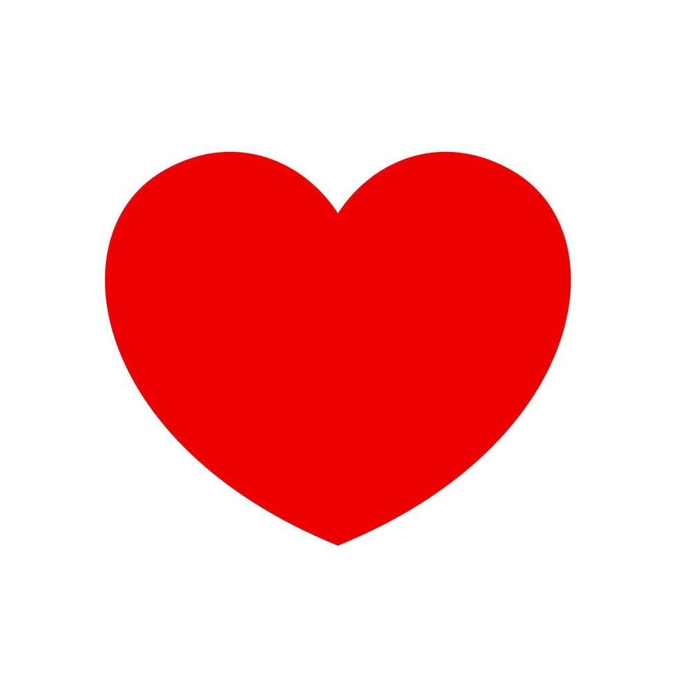 heart shape, heart-shaped flat icon, red heart shape for decoration valentine's card, heart shape for logo graphic design vector