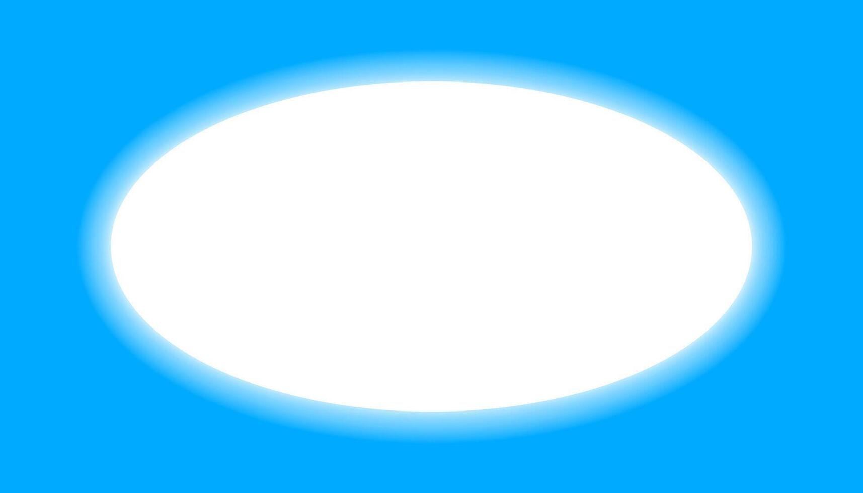 ellipse shape simple edges blur for banner blue background, oval frame blurred edges white for copy space, blue background with empty white for message, blank white on blue space for text banner ad vector