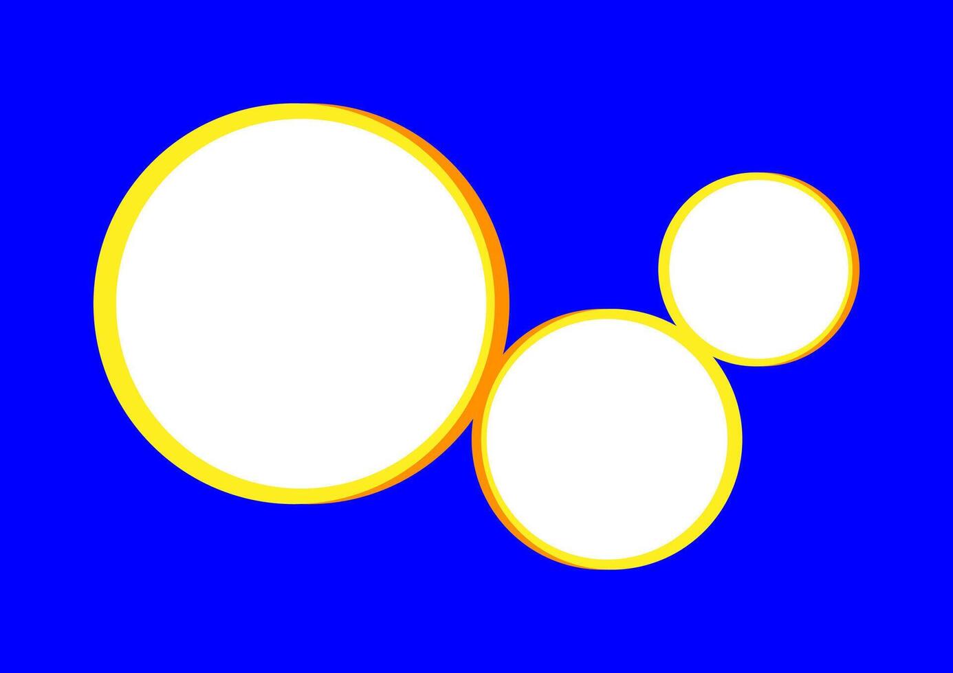 Batemplate banner rectangle a4 blue and circle blank for background, blue and circle frame empty for banner presentation, cover paper blue a four print for clip art, mock up a4, copy space vector