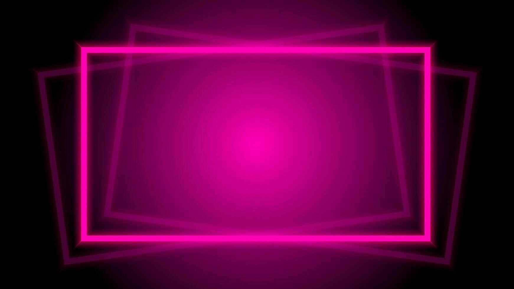 light beam pink elegant horizontal square frame for background, disco light shine geometric square frame, neon beam lines pattern, disco light shine for banner, light beam square for digital ad media vector