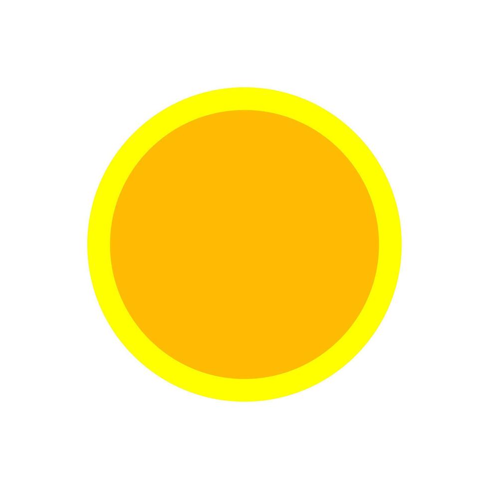 button circle shape yellow for buttons games play isolated on white, simple yellow buttons circle flat, round button yellow flat style icon sign for applications, modern buttons for website or app vector