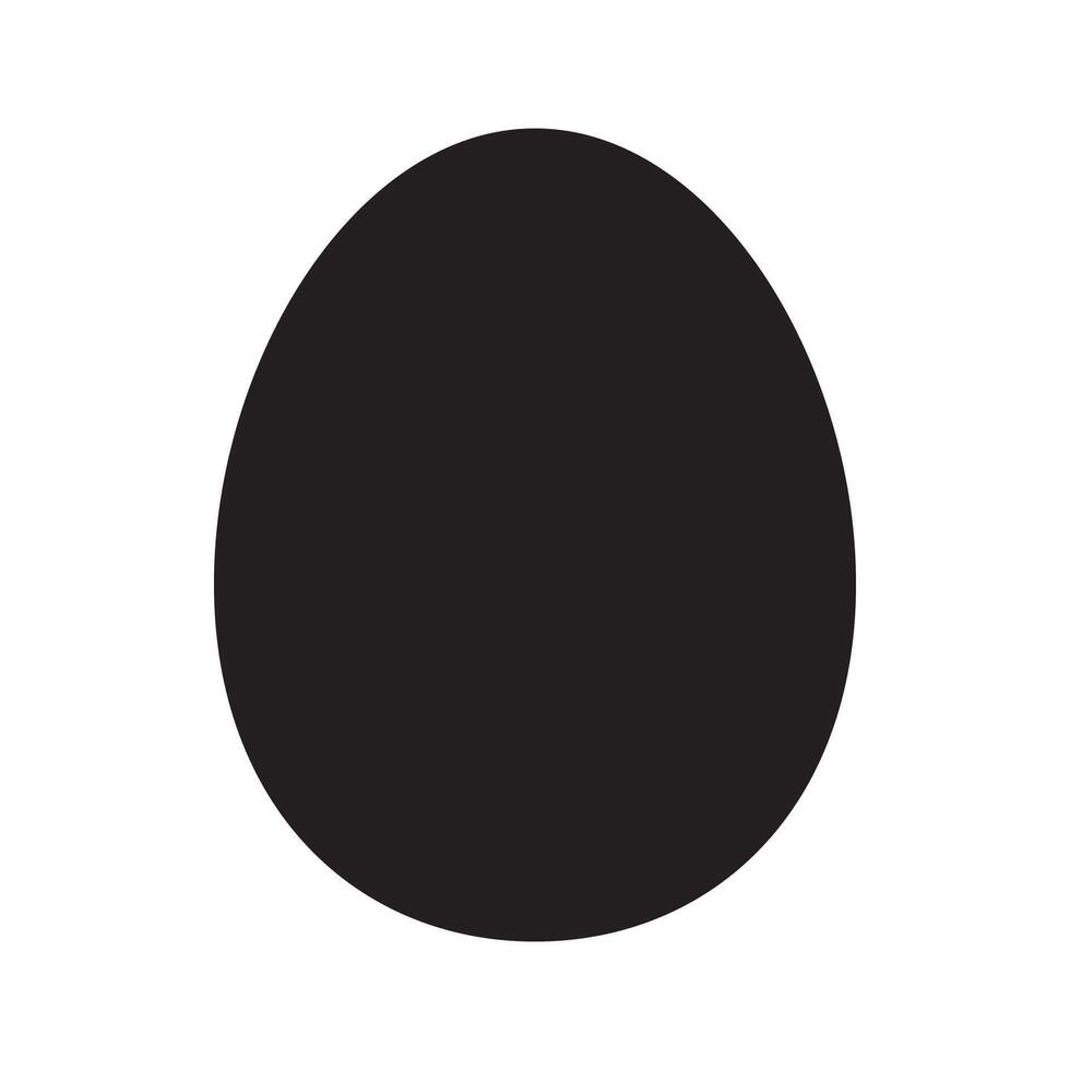 black oval, egg shape flat isolated on white, oval shape icon black, oval geometry shaped, illustrations flat simple egg shaped vector
