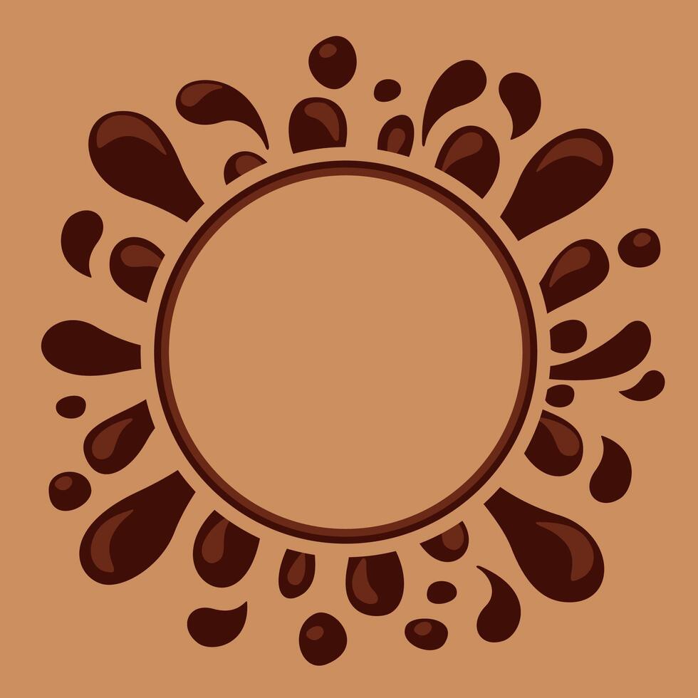 chocolate brown splash blob for a banner background, drop brown liquid splash, icon splashing chocolate blob shape vector