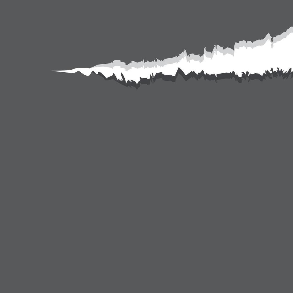 paper grey with tear marks for banner copy space, paper rip torn gray rectangle background, grey paper with edge tear, sheet paper card rip for advertising message text, notepaper memo torn texture vector