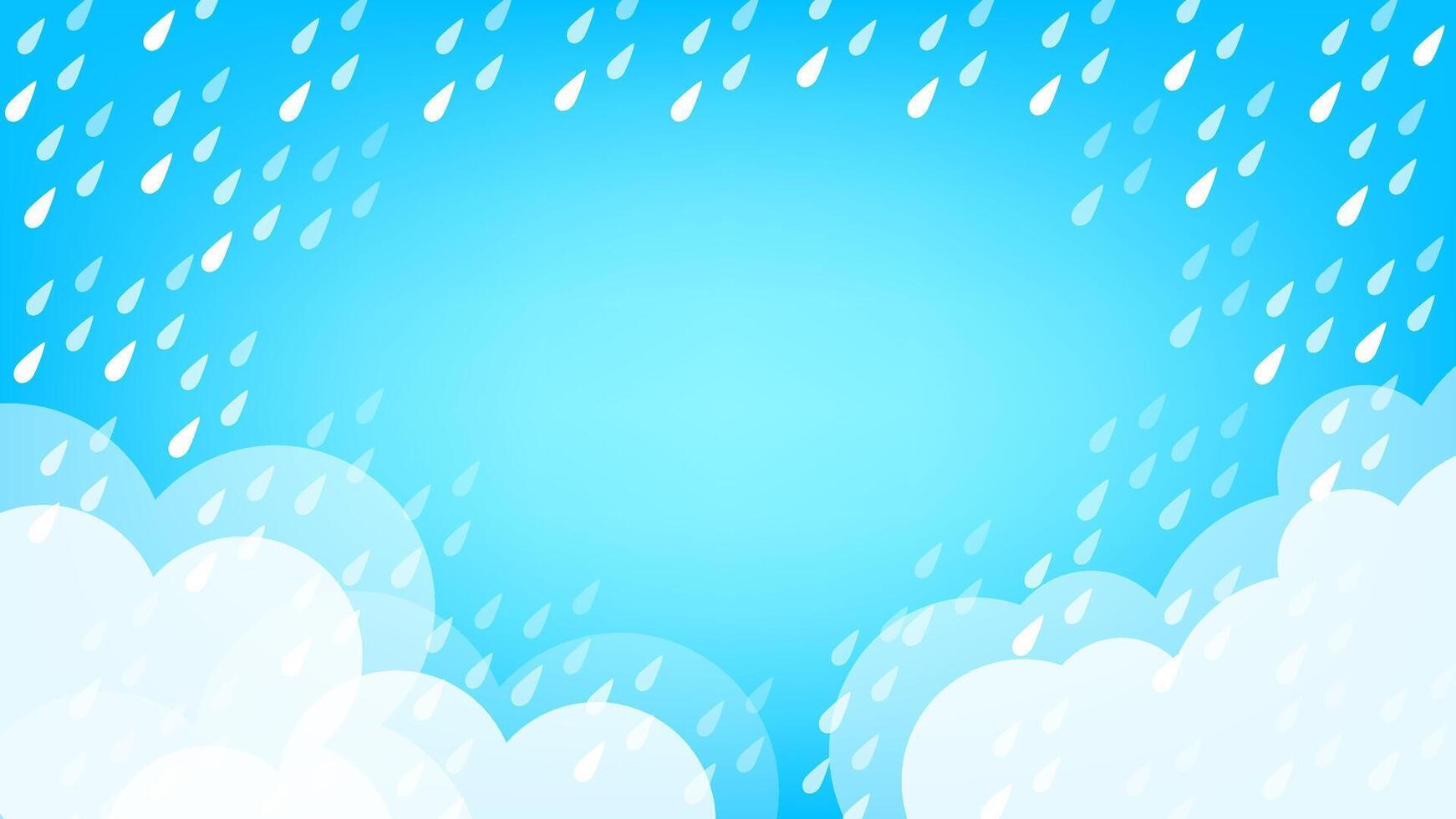 banner frame rain fall background for rainy season sale off, monsoon banner template frame for offer discount sale, cute rainy season template banner sale vector