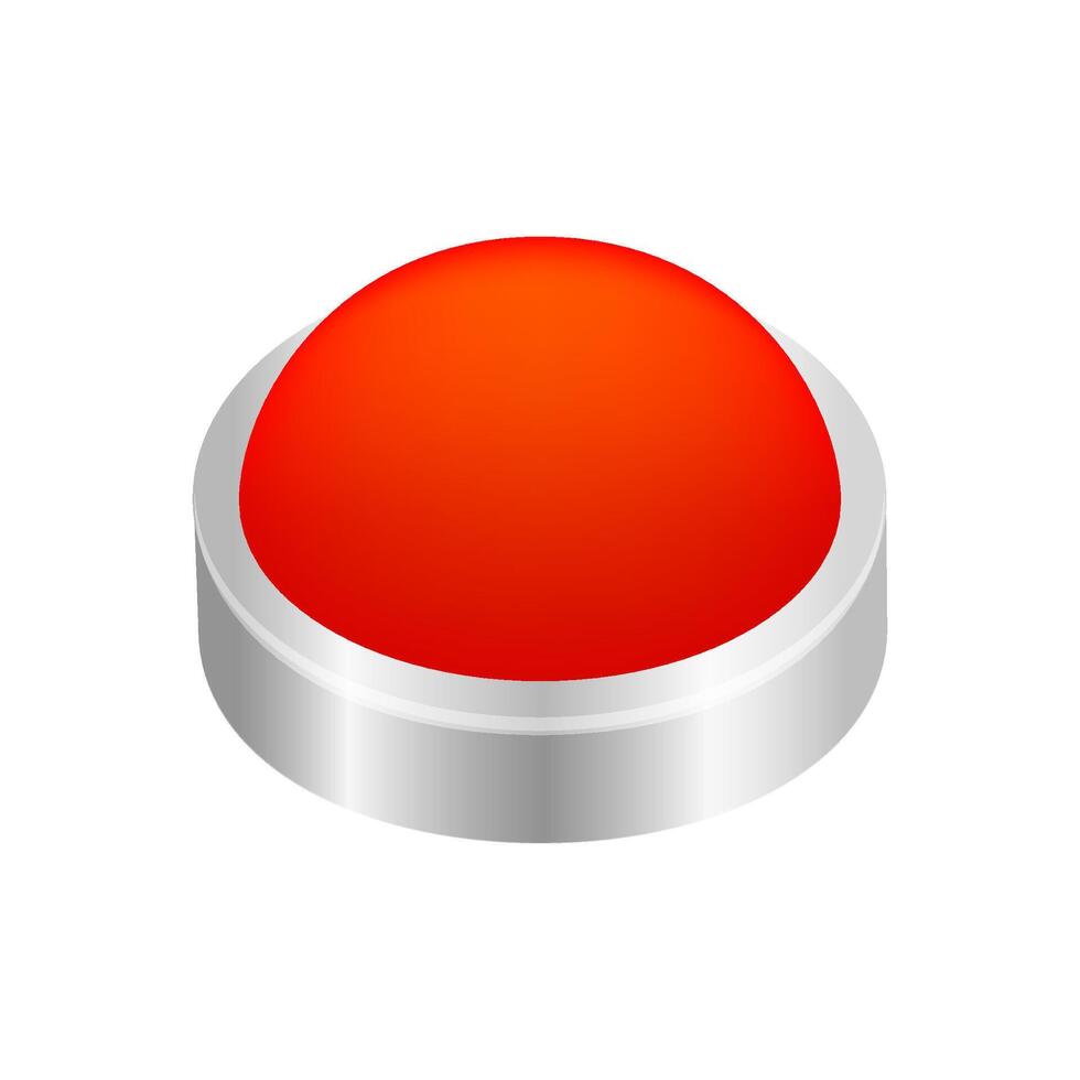 button circle shape red for buttons games play isolated on white, red modern buttons simple and convex, sphere button red flat style icon sign for applications, buttons round for website symbol vector