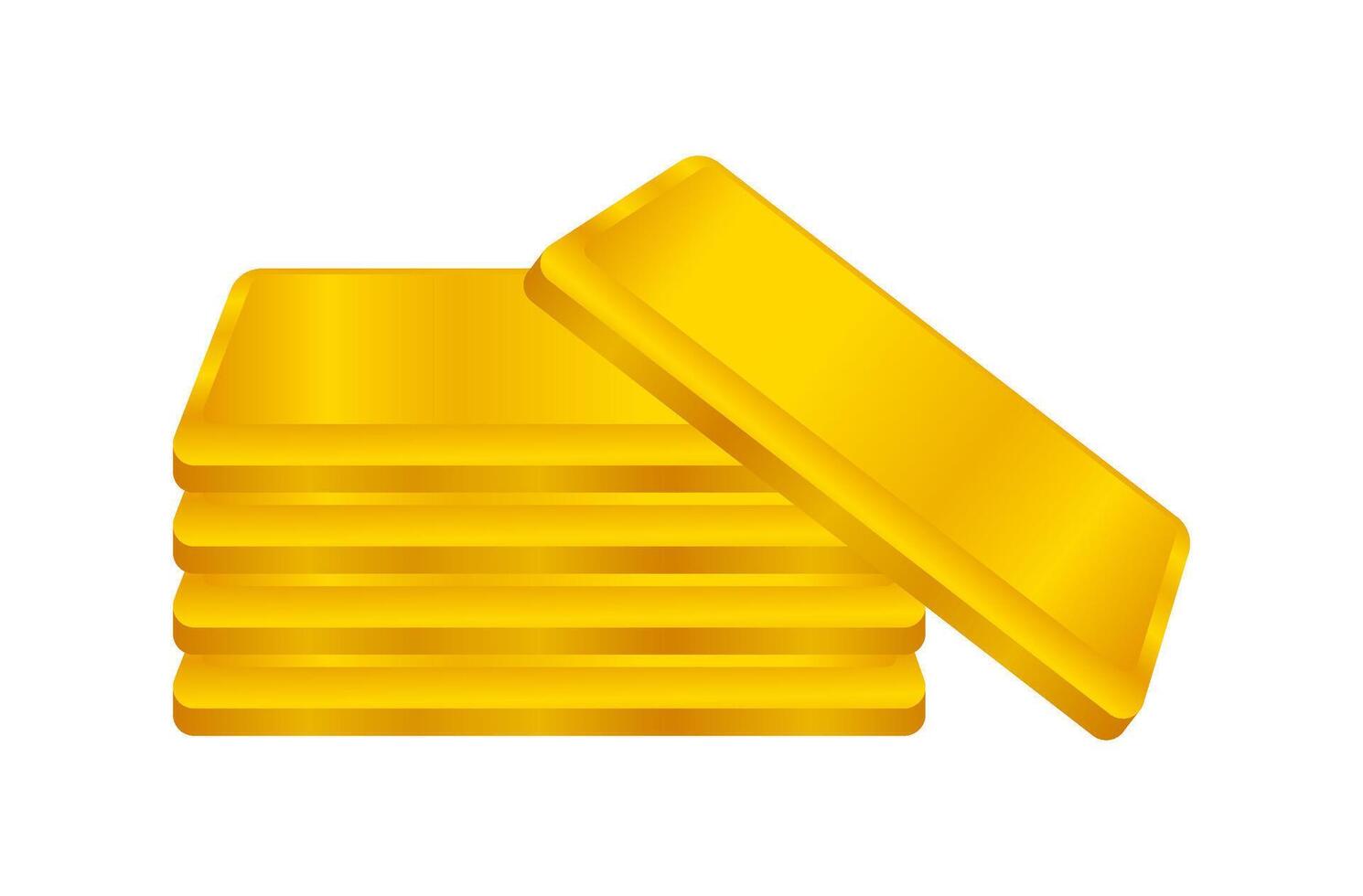gold, gold bar isolated on white background, bars gold for icon and clip art vector