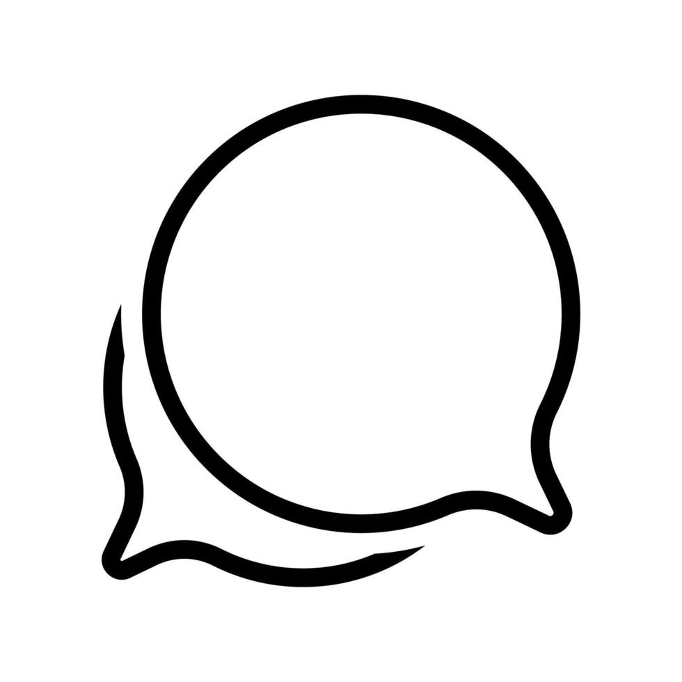 speech bubble circle isolated on white, black bubble chat sign for icon speak or a talk vector